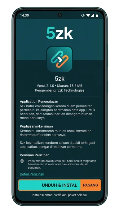 Tampilan halaman APK 5zk
