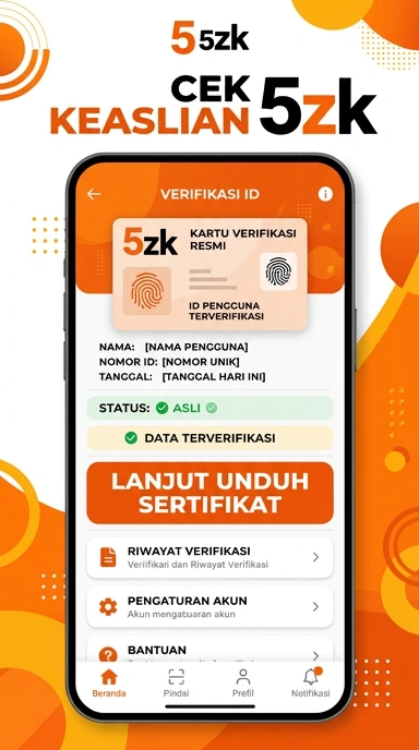 Tampilan kanal resmi 5zk