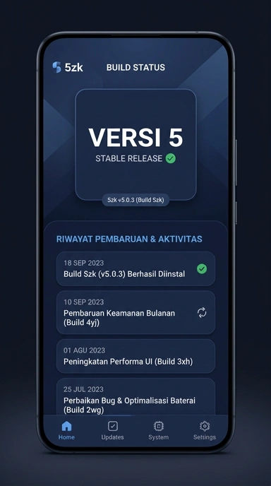 Tampilan riwayat versi 5zk