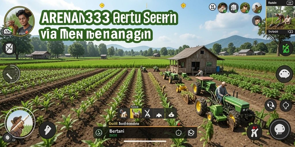 Tampilan antarmuka menarik dari ARENA333 yang menunjukkan pertanian yang cerah.