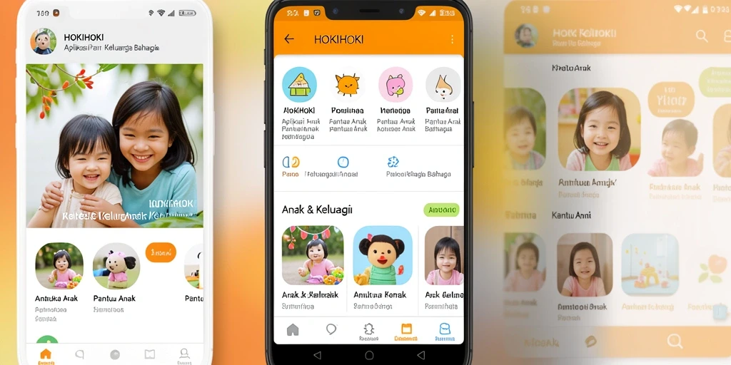 Antarmuka HOKIHOKI yang ramah pengguna untuk pantau anak.
