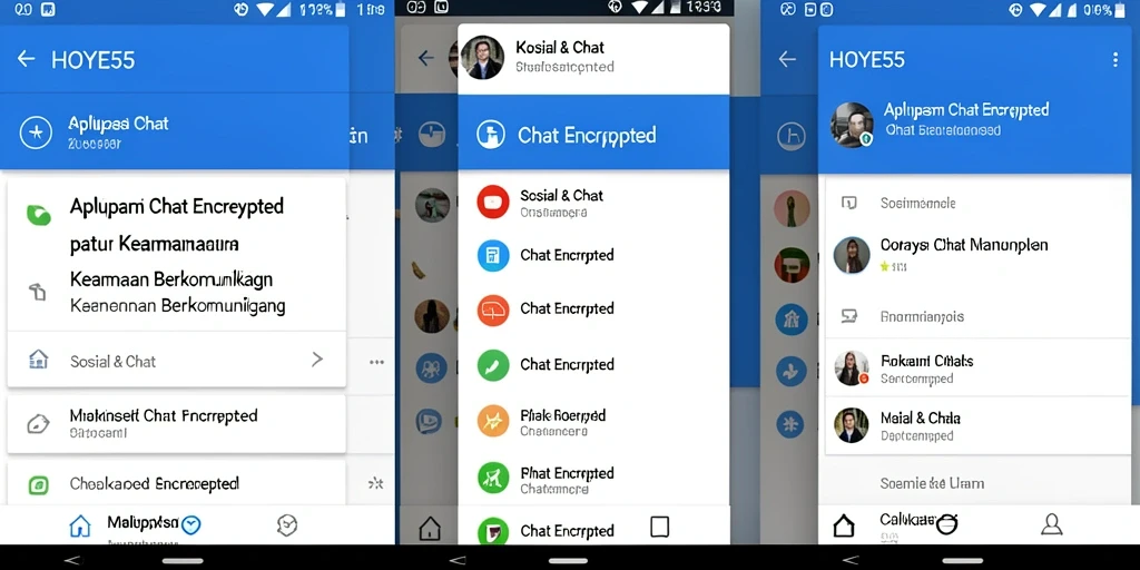 Antarmuka HOYE55 yang sederhana dan fitur Chat Encrypted yang handal.
