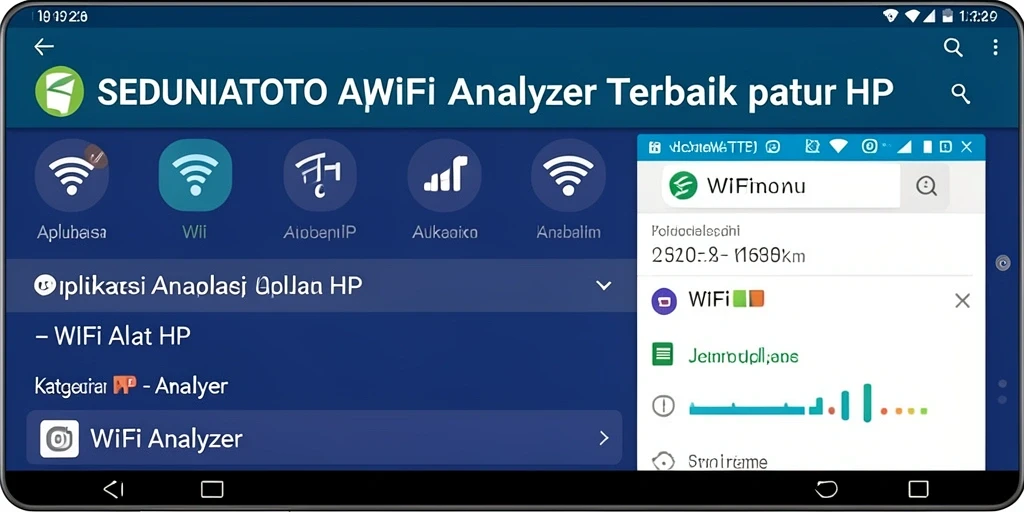 Antarmuka aplikasi SEDUNIATOTO dengan fitur analisis WiFi yang lengkap.